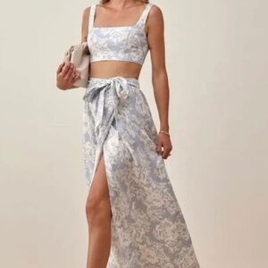 Reformation Palm Linen Two-Piece Set